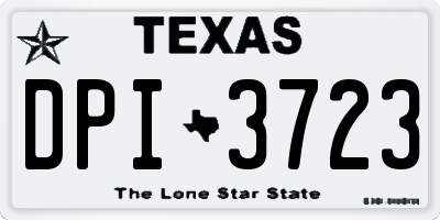 TX license plate DPI3723