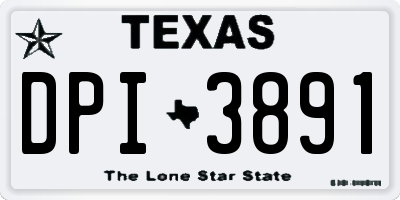 TX license plate DPI3891