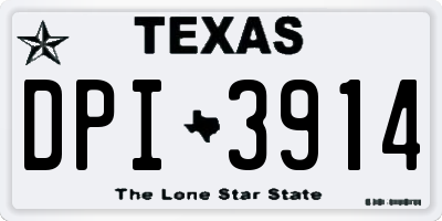 TX license plate DPI3914