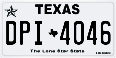 TX license plate DPI4046