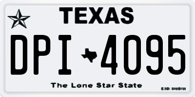 TX license plate DPI4095