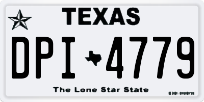 TX license plate DPI4779