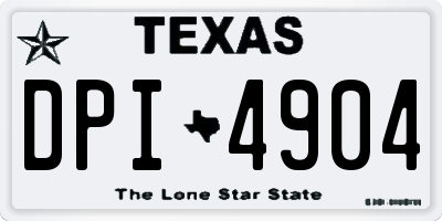 TX license plate DPI4904