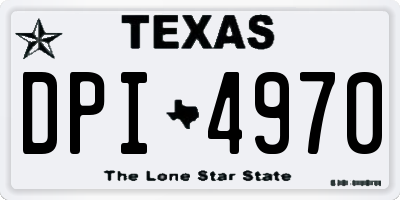 TX license plate DPI4970