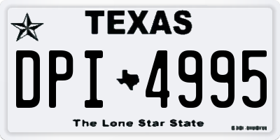 TX license plate DPI4995