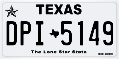 TX license plate DPI5149