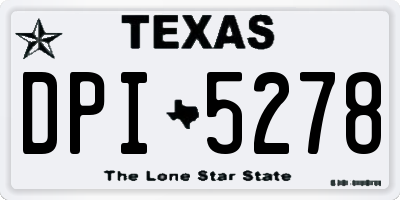 TX license plate DPI5278