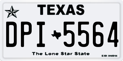 TX license plate DPI5564