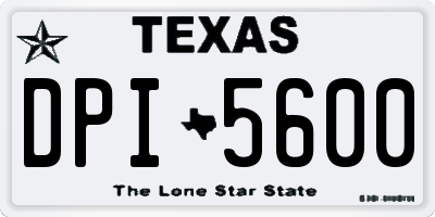 TX license plate DPI5600
