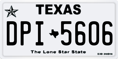 TX license plate DPI5606