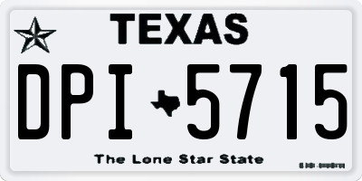 TX license plate DPI5715