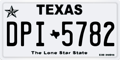 TX license plate DPI5782