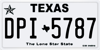 TX license plate DPI5787