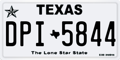 TX license plate DPI5844