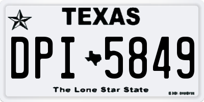 TX license plate DPI5849
