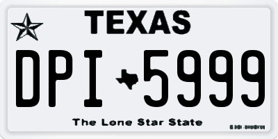 TX license plate DPI5999