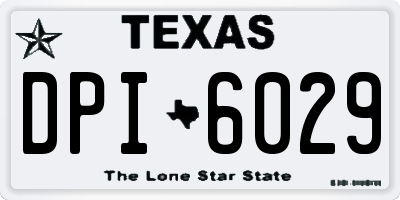 TX license plate DPI6029