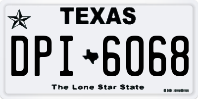TX license plate DPI6068
