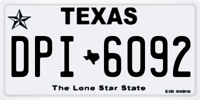 TX license plate DPI6092