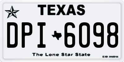 TX license plate DPI6098