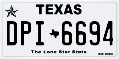 TX license plate DPI6694