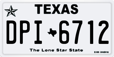 TX license plate DPI6712