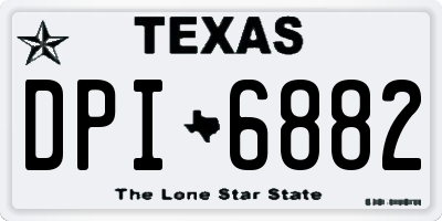 TX license plate DPI6882