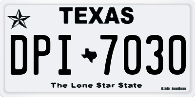 TX license plate DPI7030