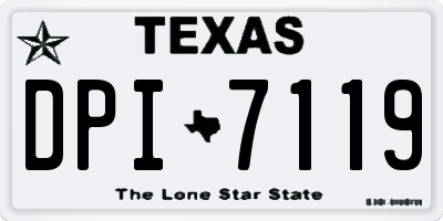 TX license plate DPI7119