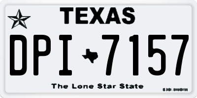 TX license plate DPI7157