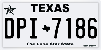 TX license plate DPI7186