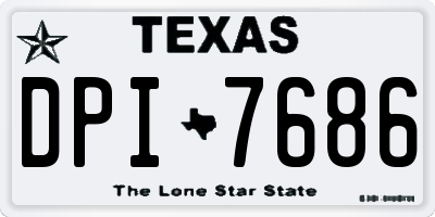 TX license plate DPI7686