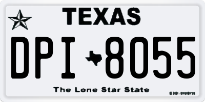 TX license plate DPI8055