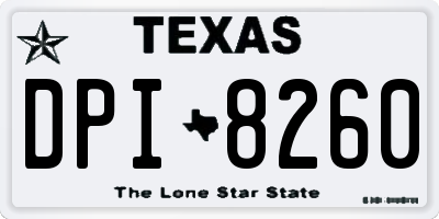 TX license plate DPI8260