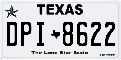 TX license plate DPI8622