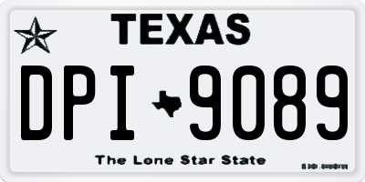 TX license plate DPI9089