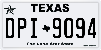 TX license plate DPI9094