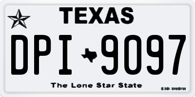 TX license plate DPI9097