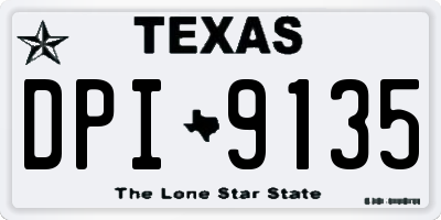 TX license plate DPI9135