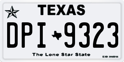 TX license plate DPI9323