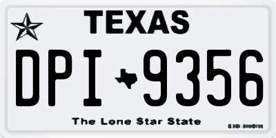 TX license plate DPI9356