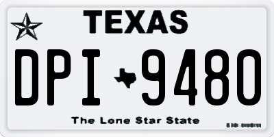 TX license plate DPI9480