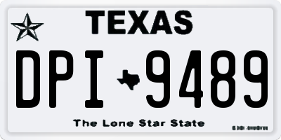 TX license plate DPI9489