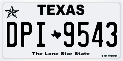 TX license plate DPI9543