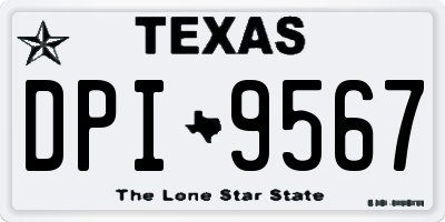 TX license plate DPI9567