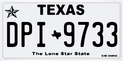 TX license plate DPI9733
