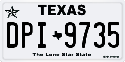 TX license plate DPI9735