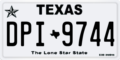 TX license plate DPI9744