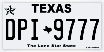 TX license plate DPI9777