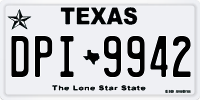 TX license plate DPI9942